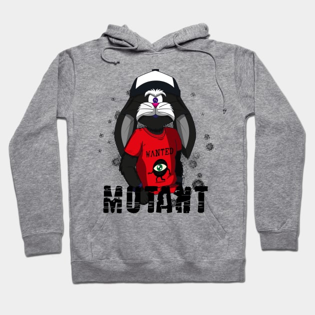 Mutant Rabbit Hoodie by HarlinDesign